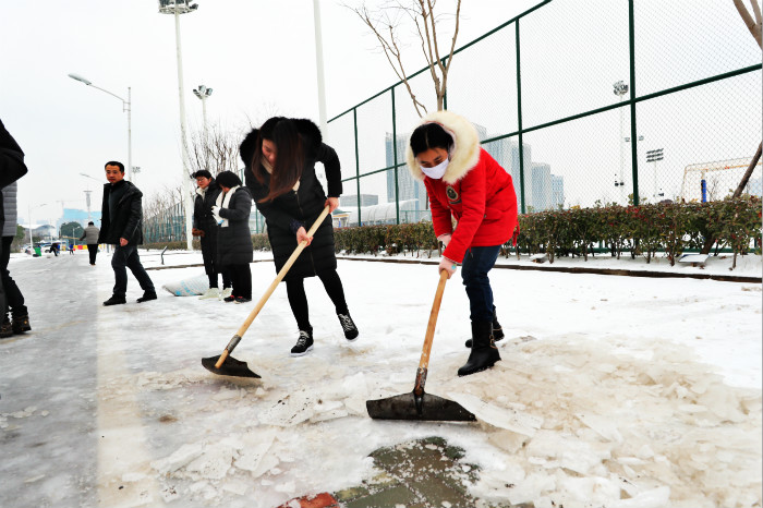 一場雪，體育中心美得不要不要的 但最美的風(fēng)景還是他們(圖9)