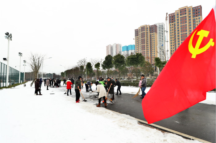 一場雪，體育中心美得不要不要的 但最美的風(fēng)景還是他們(圖7)